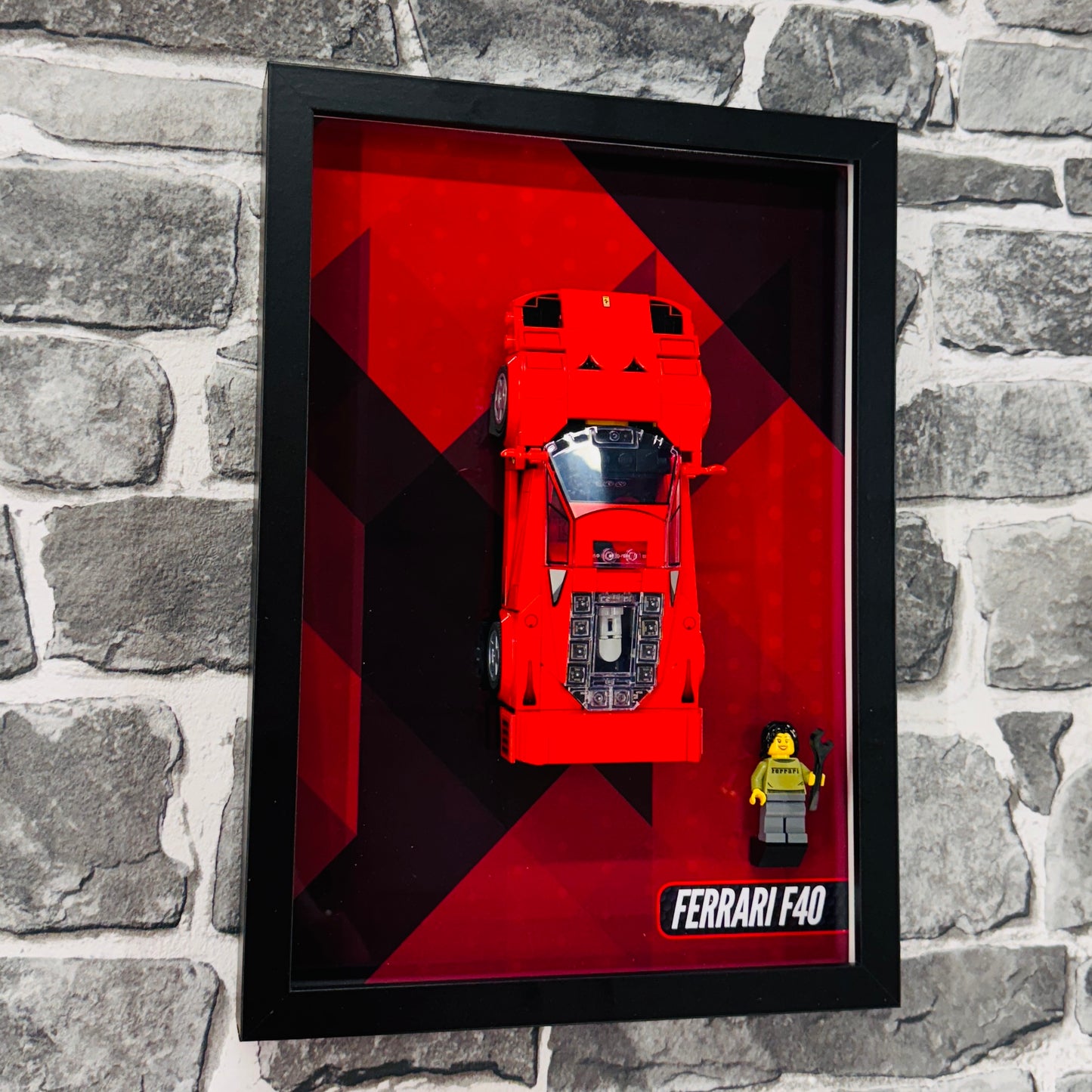 Display Wall Mount Frame for Lego ® Speed Champions Ferrari F40 76934