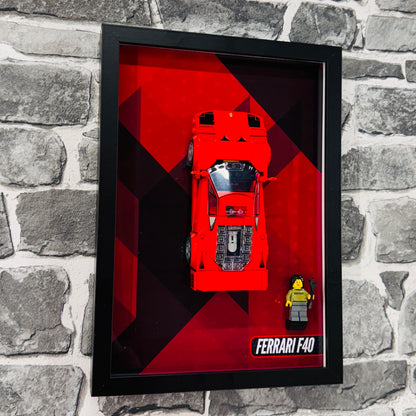 Display Wall Mount Frame for Lego ® Speed Champions Ferrari F40 76934