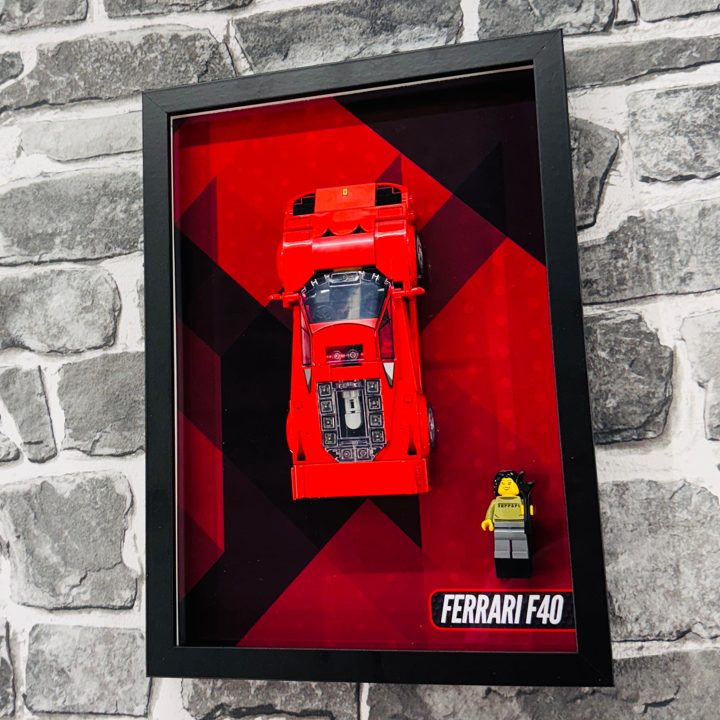 Display Wall Mount Frame for Lego ® Speed Champions Ferrari F40 76934