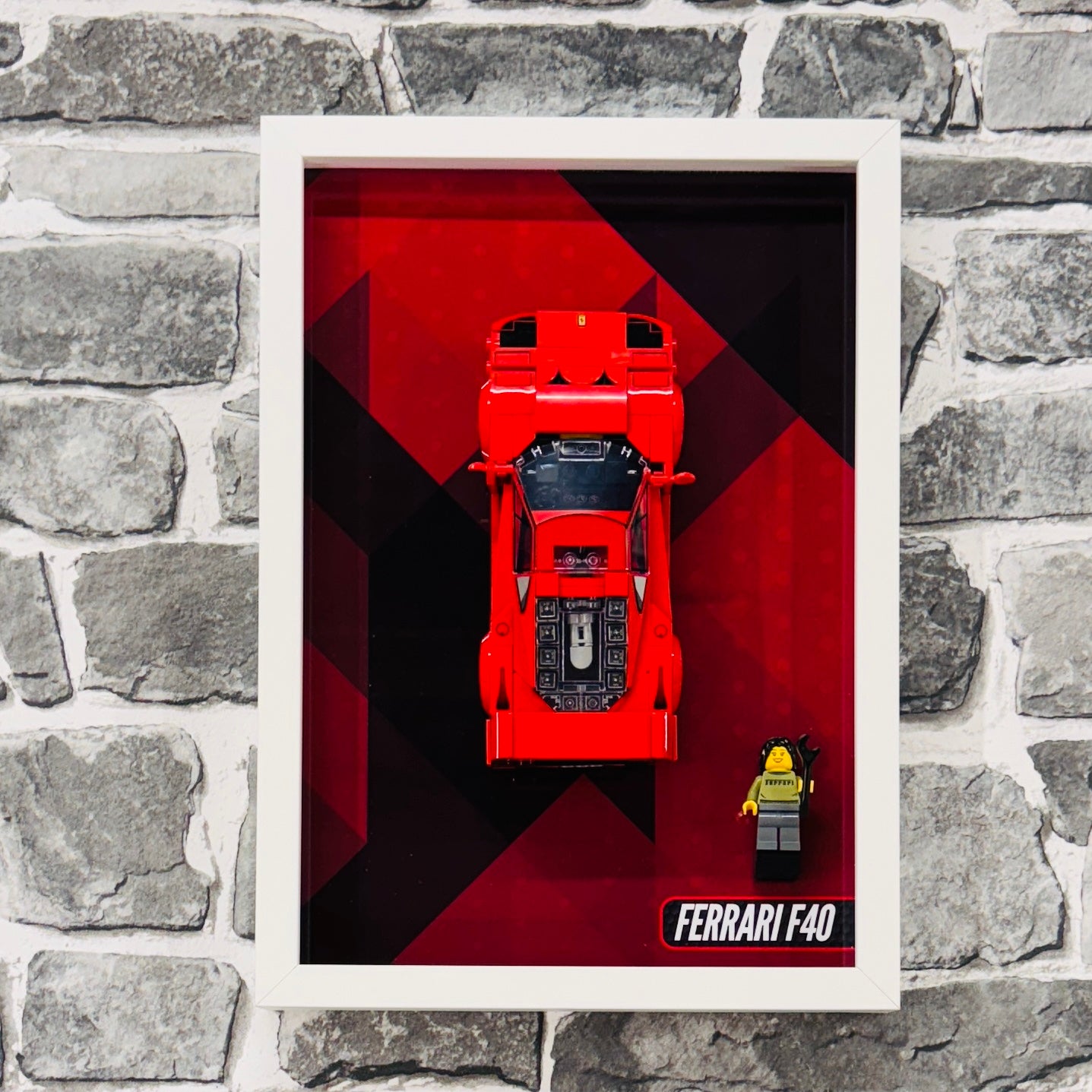 Display Wall Mount Frame for Lego ® Speed Champions Ferrari F40 76934