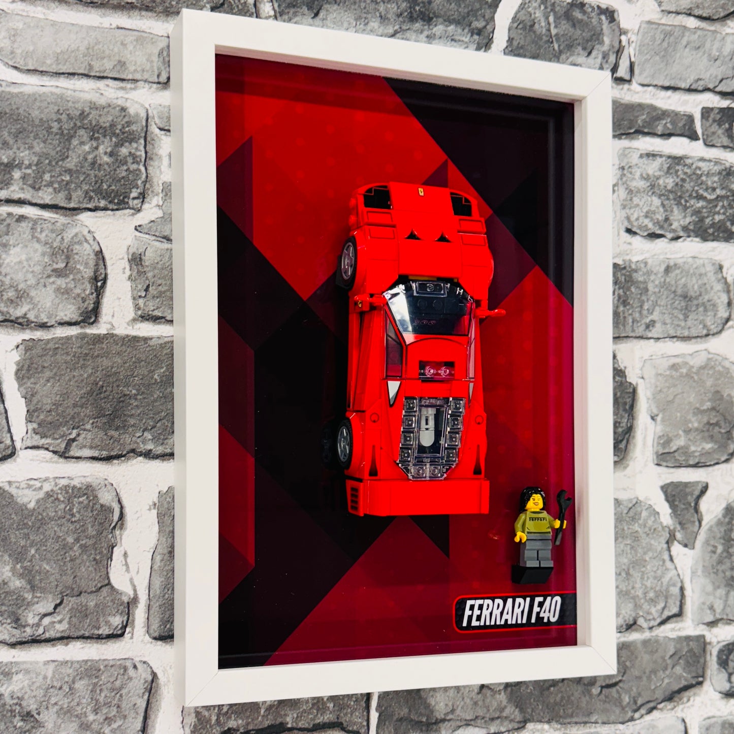 Display Wall Mount Frame for Lego ® Speed Champions Ferrari F40 76934