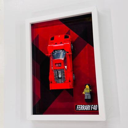 Display Wall Mount Frame for Lego ® Speed Champions Ferrari F40 76934