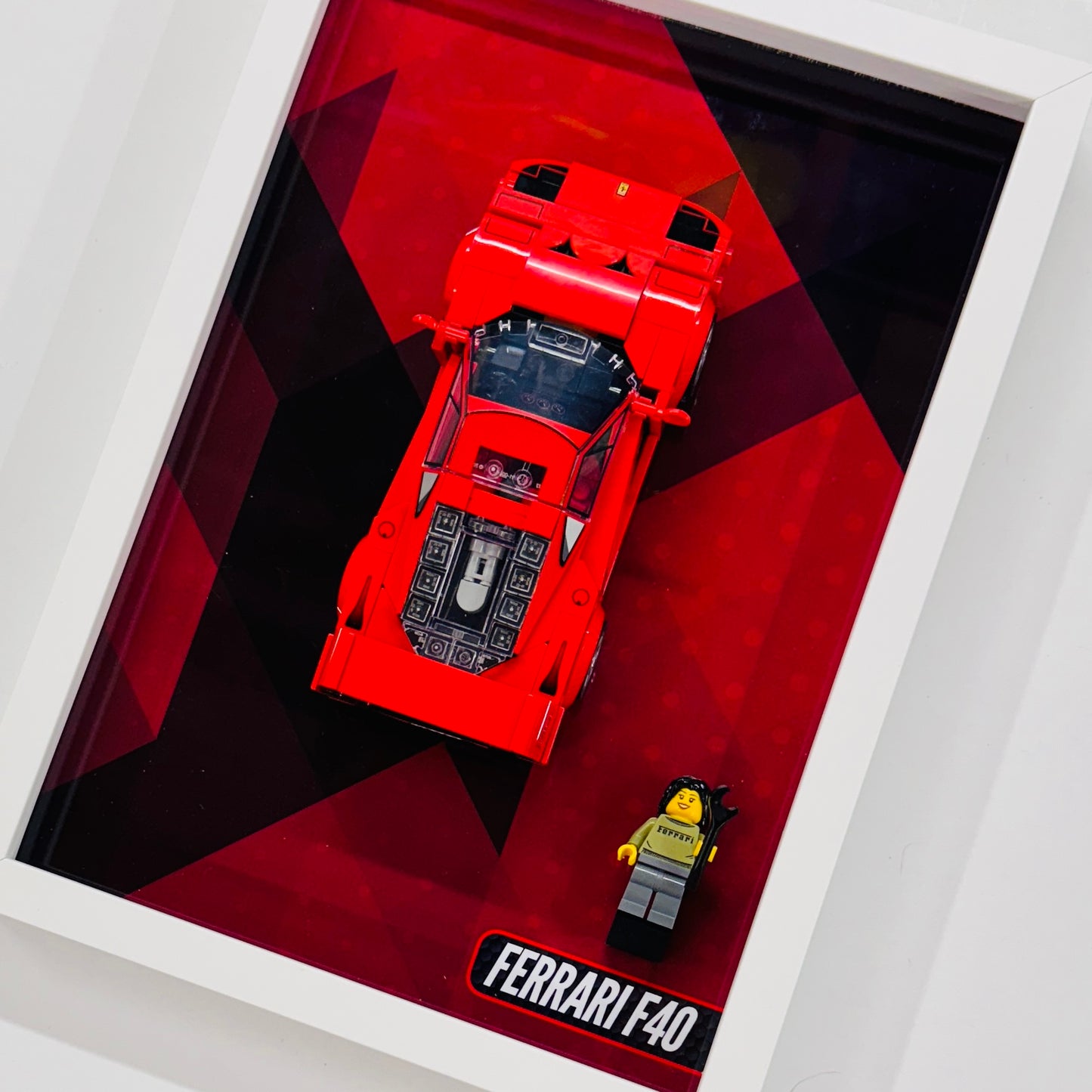 Display Wall Mount Frame for Lego ® Speed Champions Ferrari F40 76934