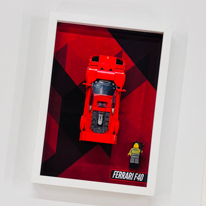 Display Wall Mount Frame for Lego ® Speed Champions Ferrari F40 76934