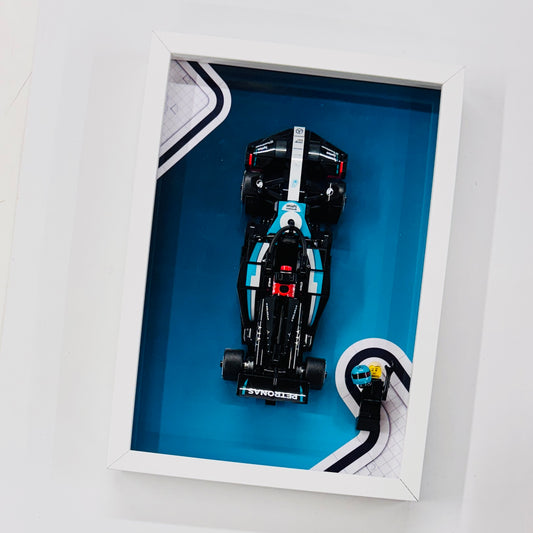 Display Frame for Lego ® Speed Champions Mercedes AMG W15 Formula one 1 Wall mount
