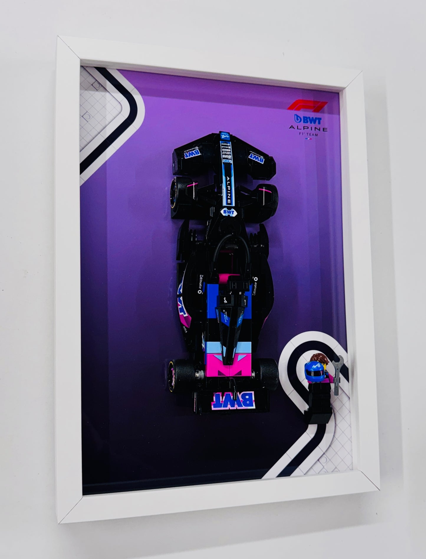 Display Frame for Lego ® Speed Champions BWT Alpine F1 A524 Formula one 1 77248