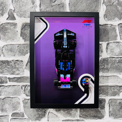 Display Frame for Lego ® Speed Champions BWT Alpine F1 A524 Formula one 1 77248