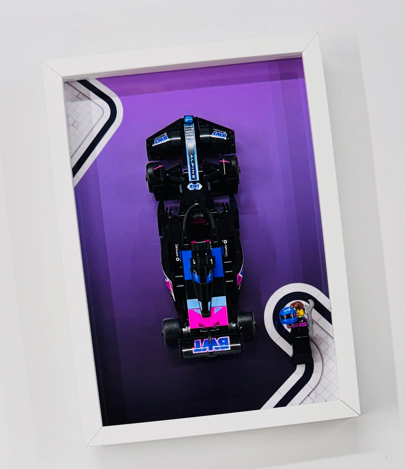 Display Frame for Lego ® Speed Champions BWT Alpine F1 A524 Formula one 1 Wall mount