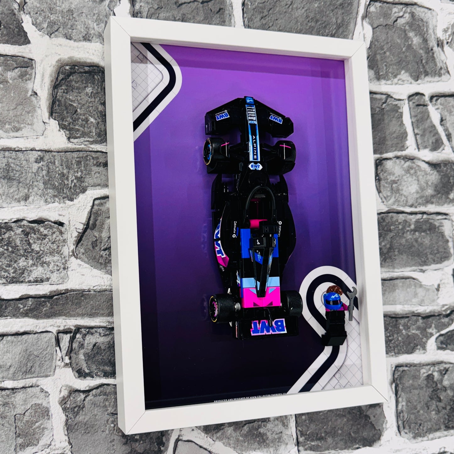 Display Frame for Lego ® Speed Champions BWT Alpine F1 A524 Formula one 1 Wall mount