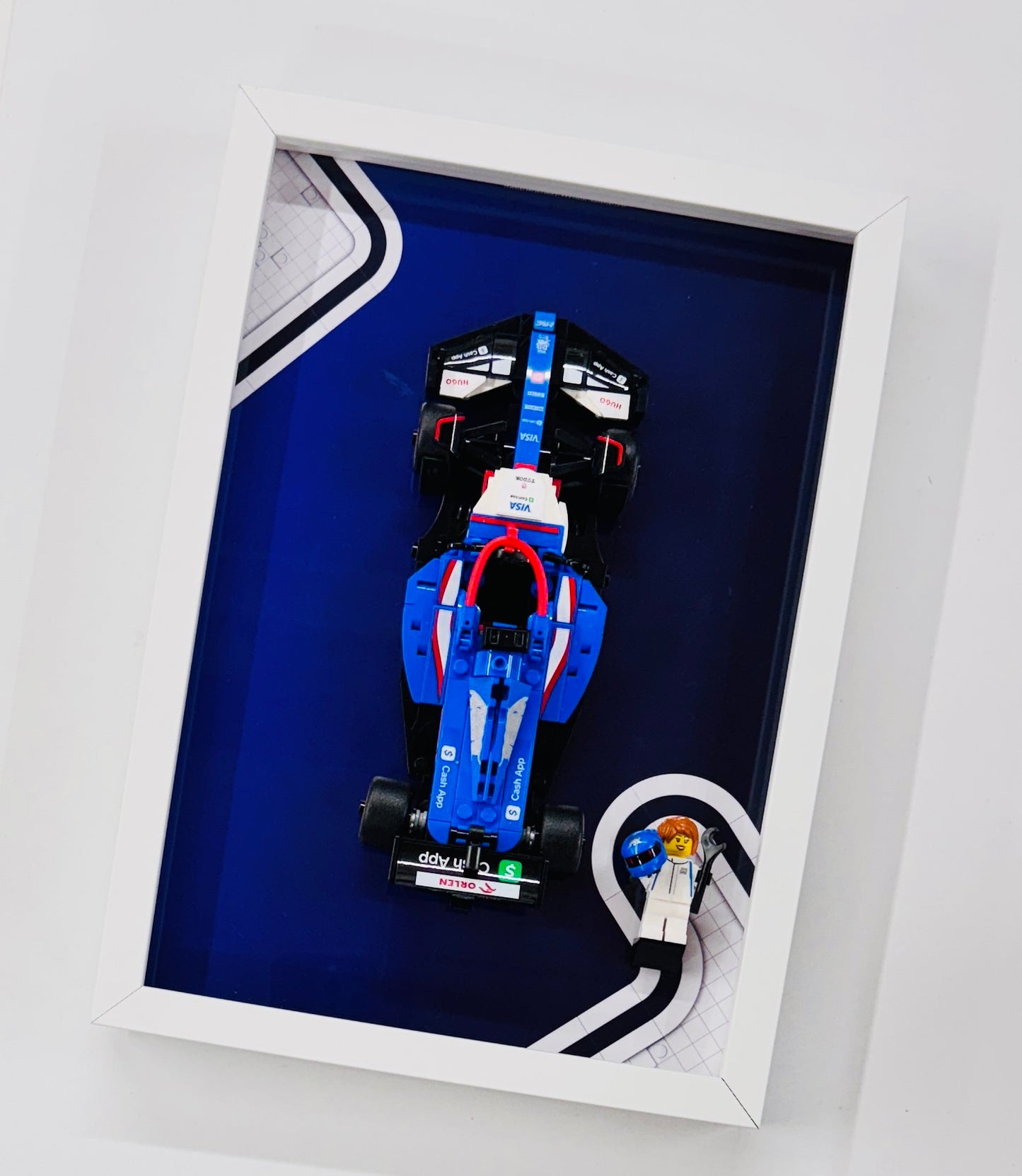 Display Frame for Lego ® Speed Champions Visa Cash RB VCARB Formula one 1 Wall mount