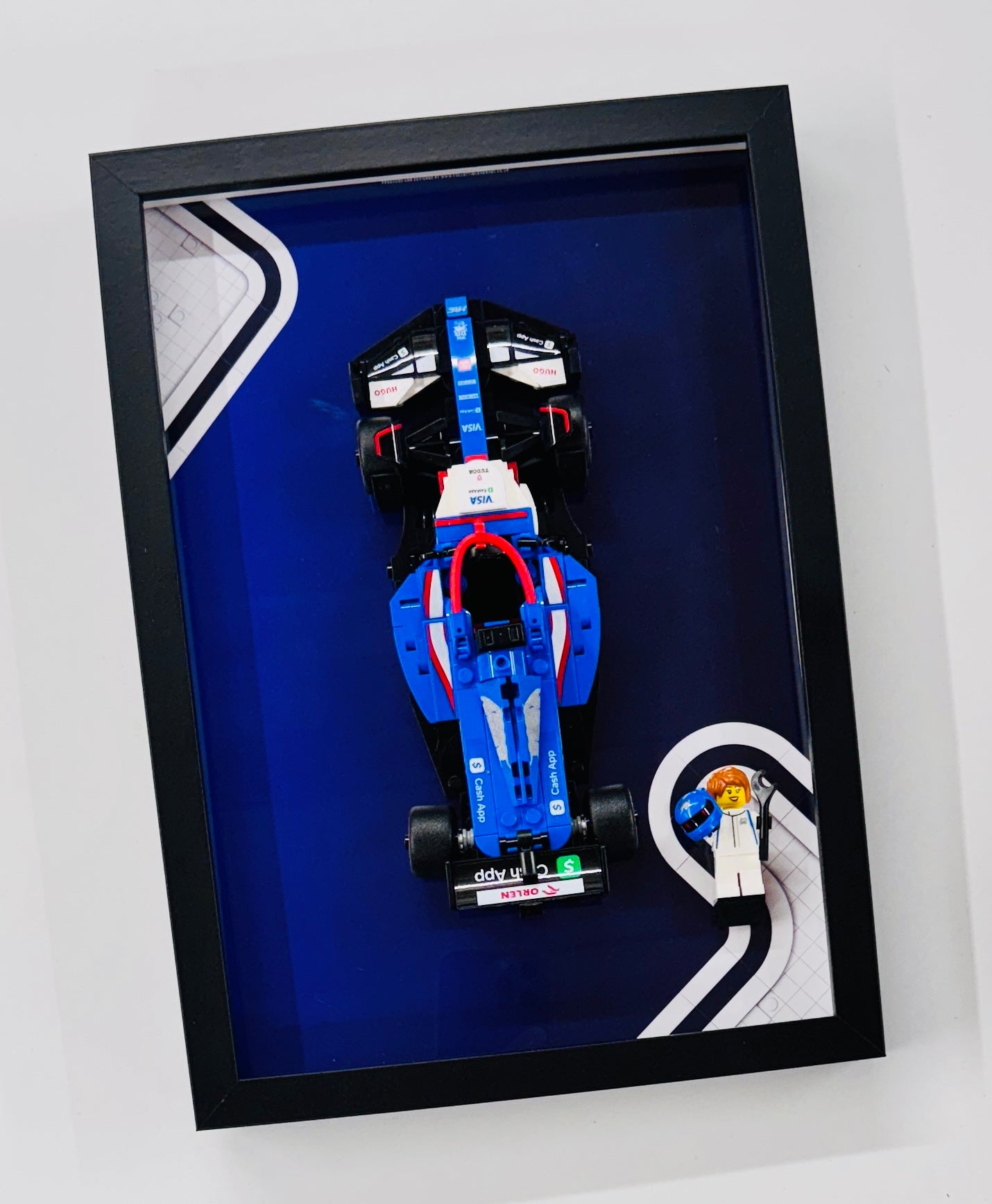 Display Frame for Lego ® Speed Champions Visa Cash RB VCARB Formula one 1 Wall mount