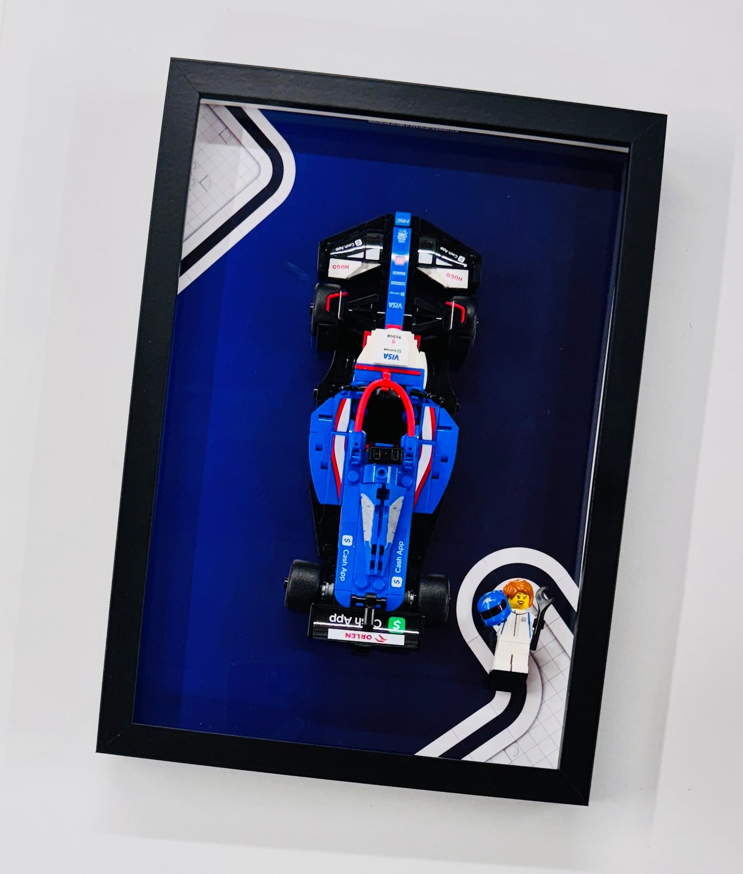 Display Frame for Lego ® Speed Champions Visa Cash RB VCARB Formula one 1 Wall mount