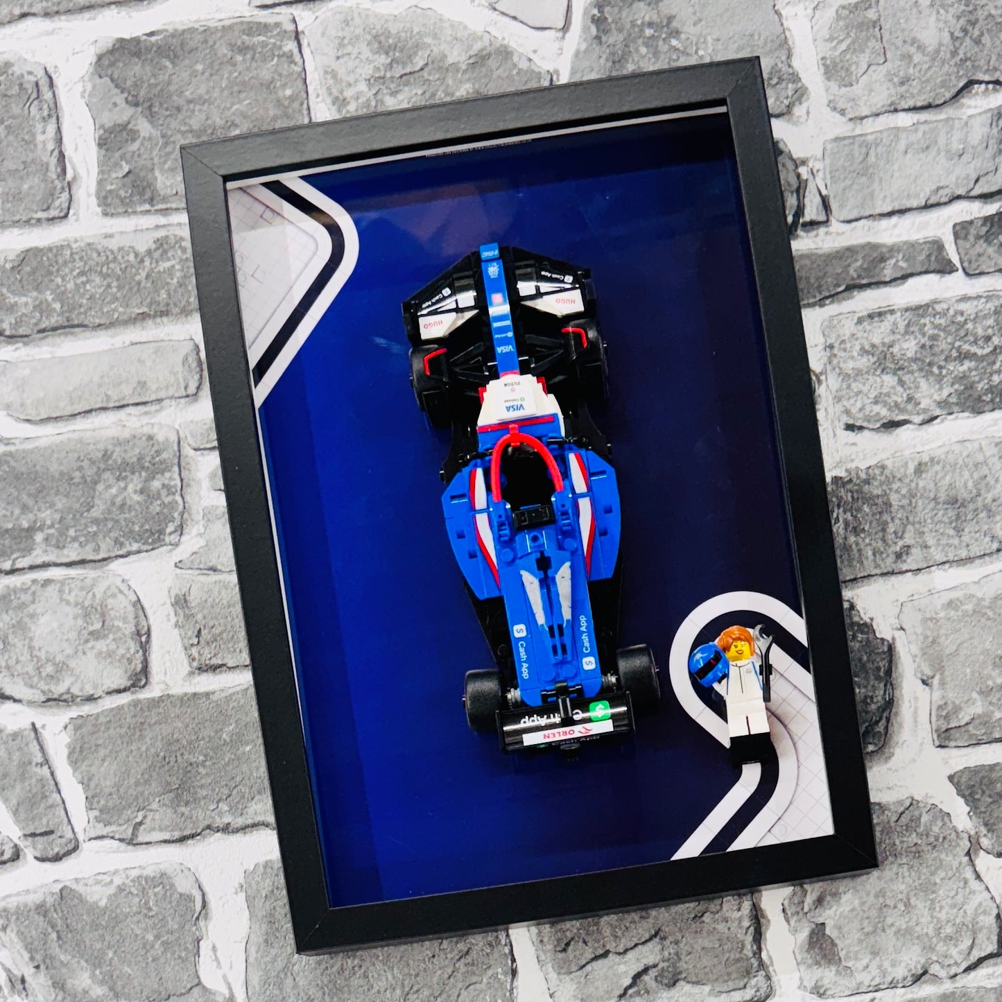 Display Frame for Lego ® Speed Champions Visa Cash RB VCARB Formula one 1 Wall mount