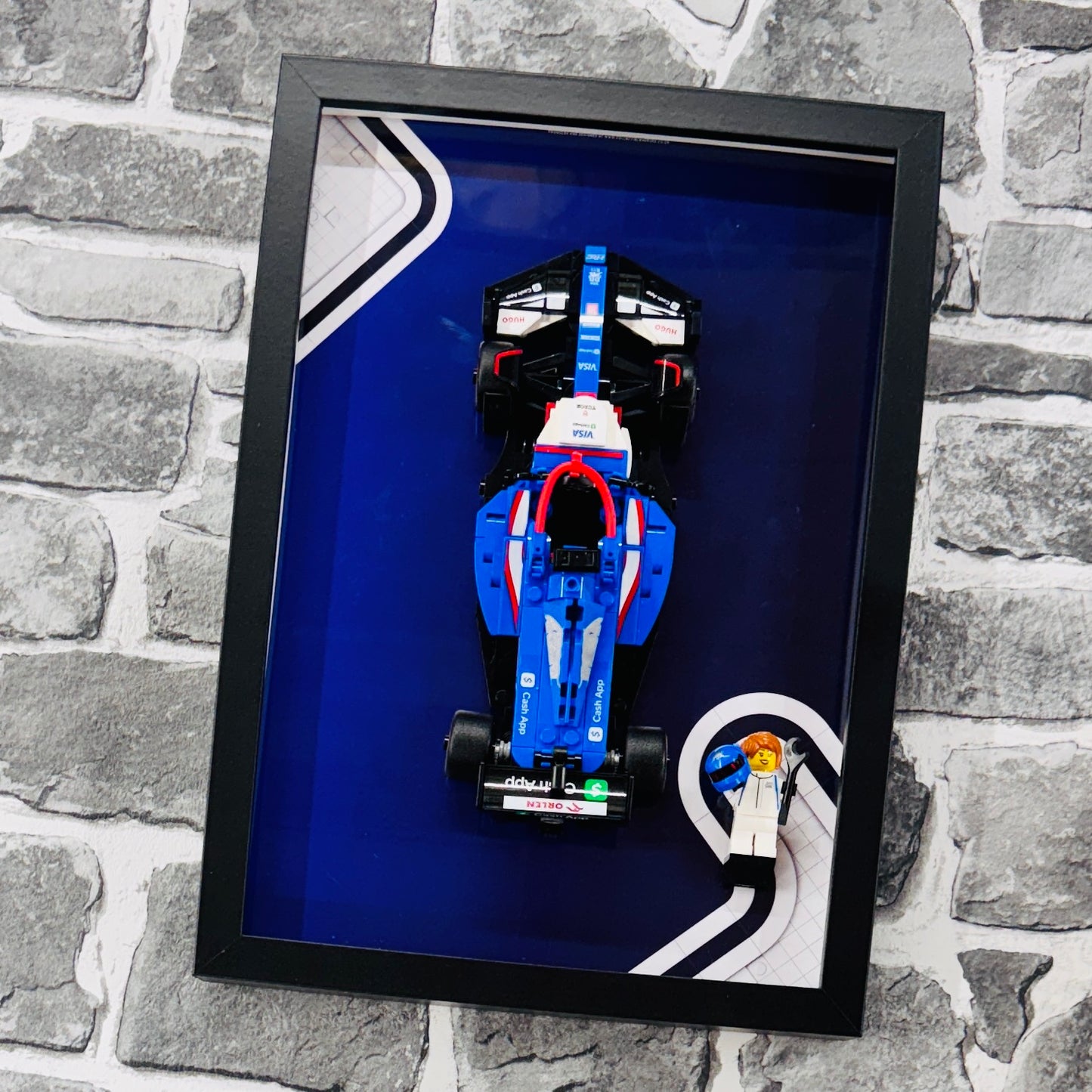 Display Frame for Lego ® Speed Champions Visa Cash RB VCARB Formula one 1 Wall mount