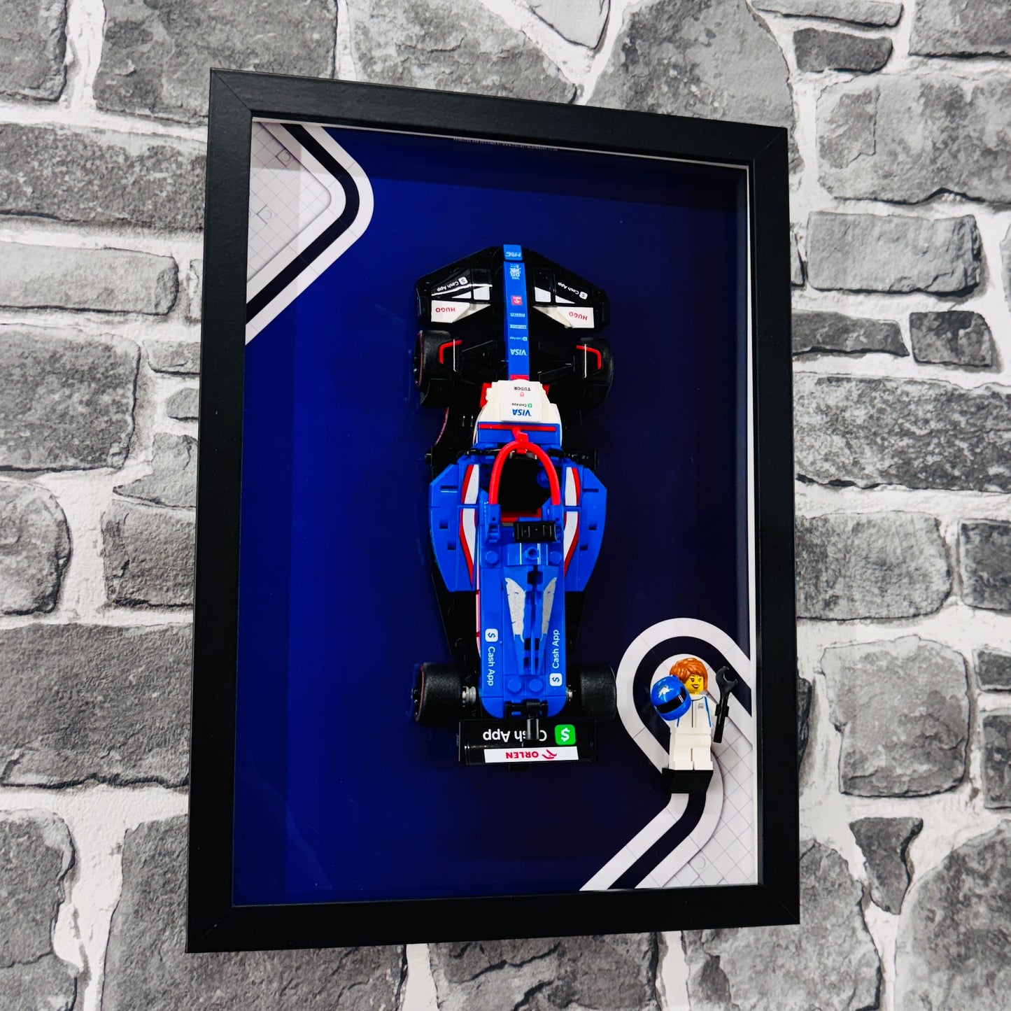 Display Frame for Lego ® Speed Champions Visa Cash RB VCARB Formula one 1 Wall mount