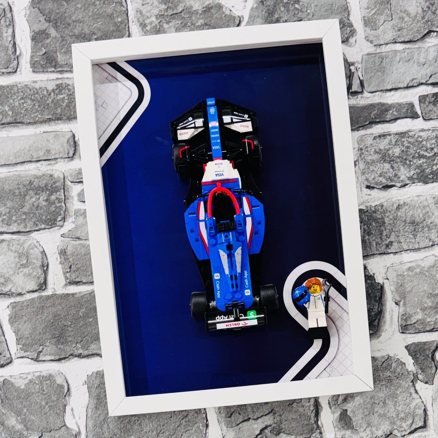 Display Frame for Lego ® Speed Champions Visa Cash RB VCARB Formula one 1 Wall mount