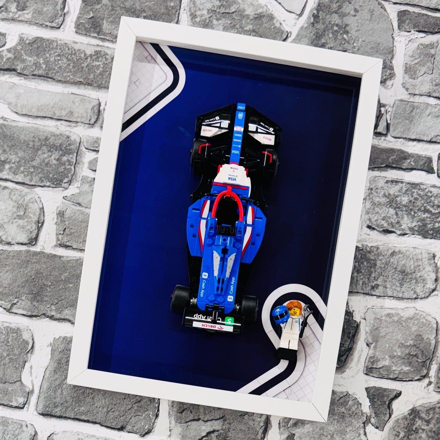 Display Frame for Lego ® Speed Champions Visa Cash RB VCARB Formula one 1 Wall mount