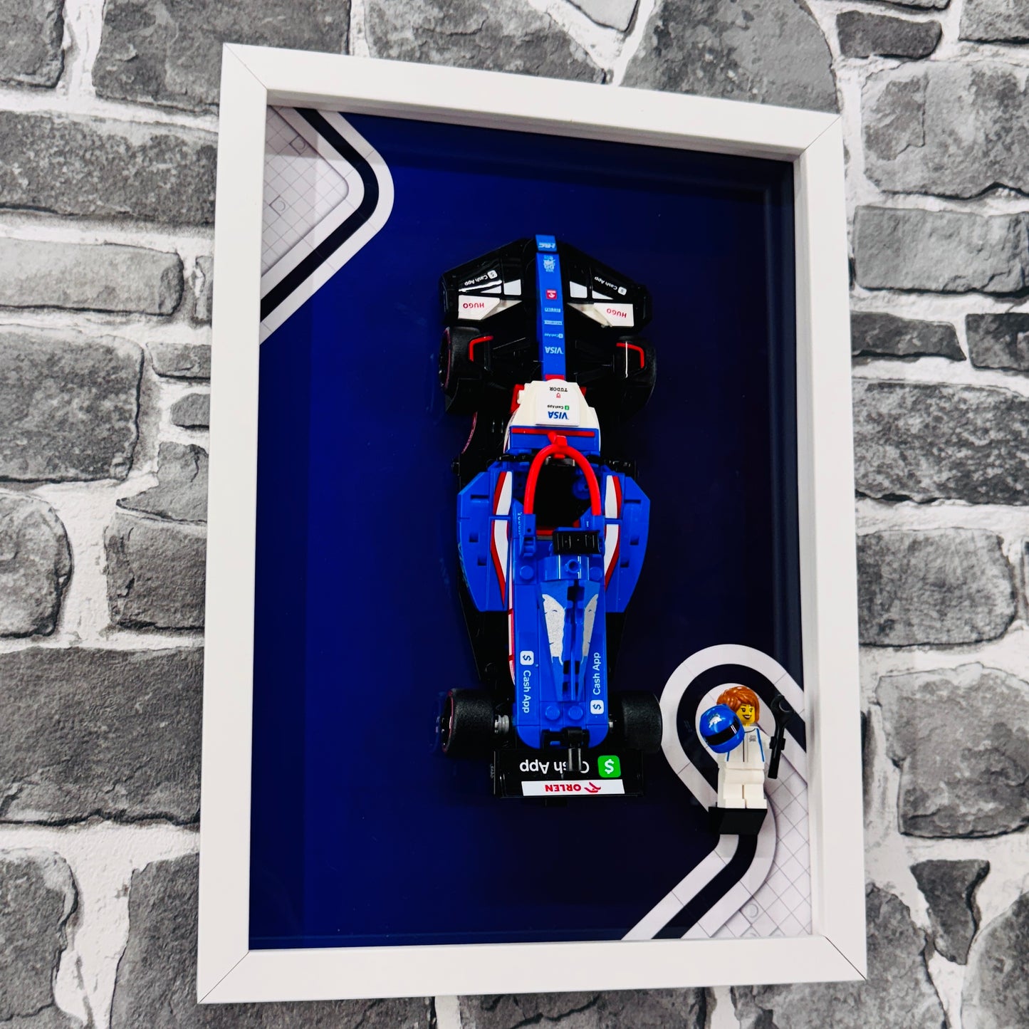 Display Frame for Lego ® Speed Champions Visa Cash RB VCARB Formula one 1 Wall mount