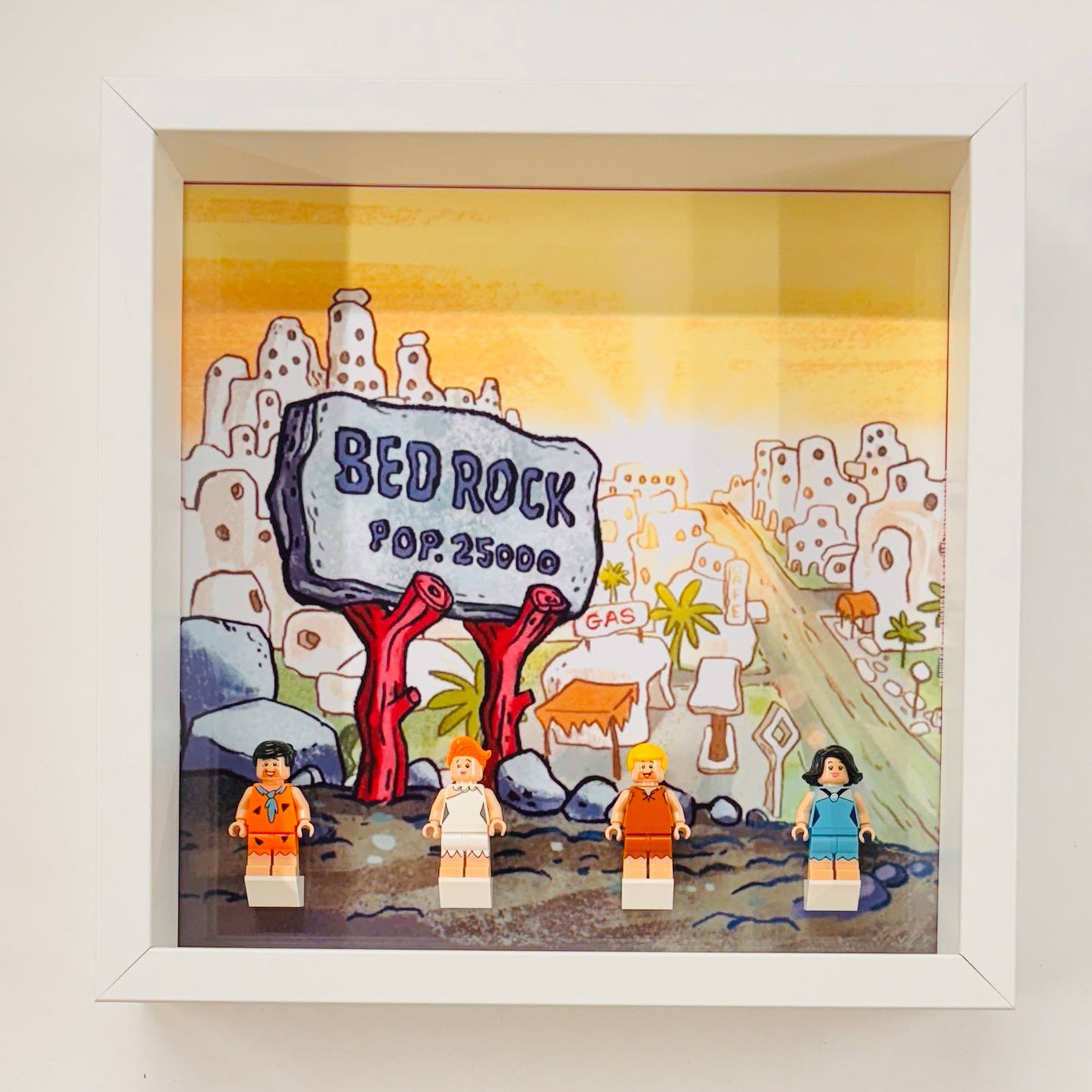 Display Frame Case For Lego Flintstones Minifigures 27CM 21316