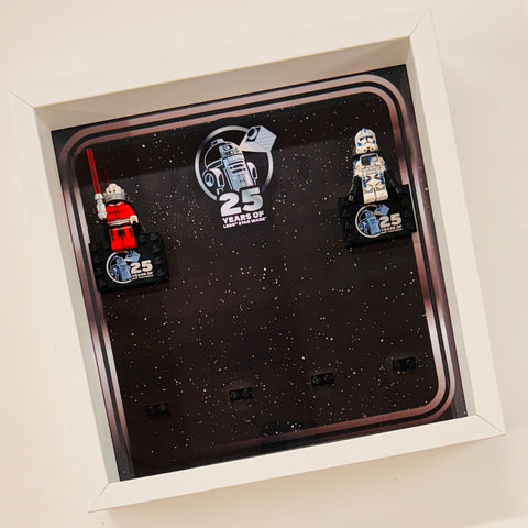 Display case Frame For Lego 25th Anniversary Star Wars Minifigures 27CM
