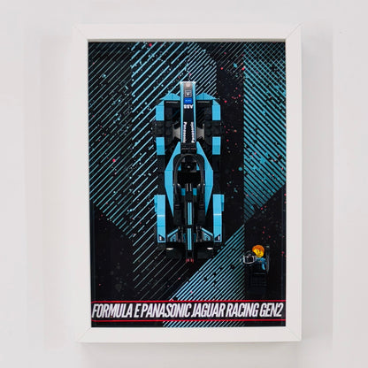Display Wall Mount Frame for Lego ® Speed Champions Formula E Panasonic Jaguar Racing gen2