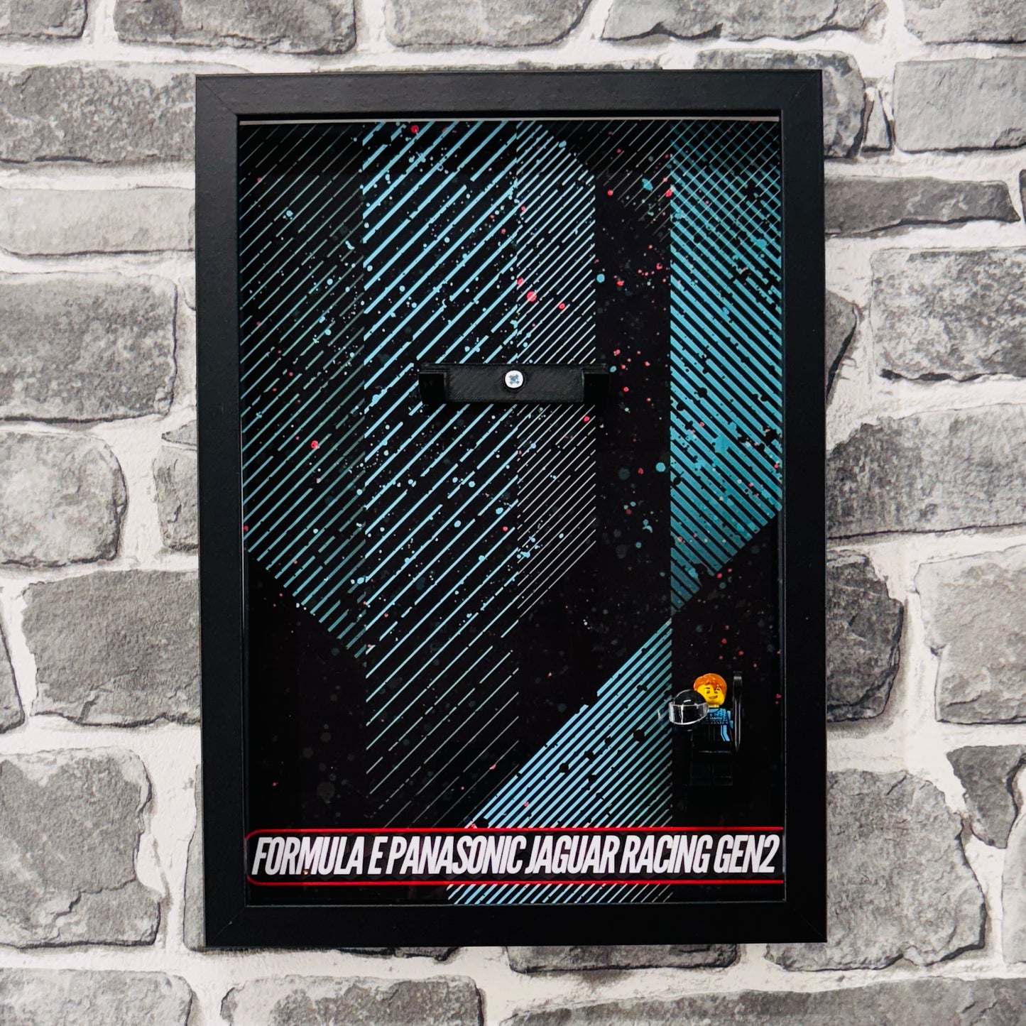 Display Wall Mount Frame for Lego ® Speed Champions Formula E Panasonic Jaguar Racing gen2