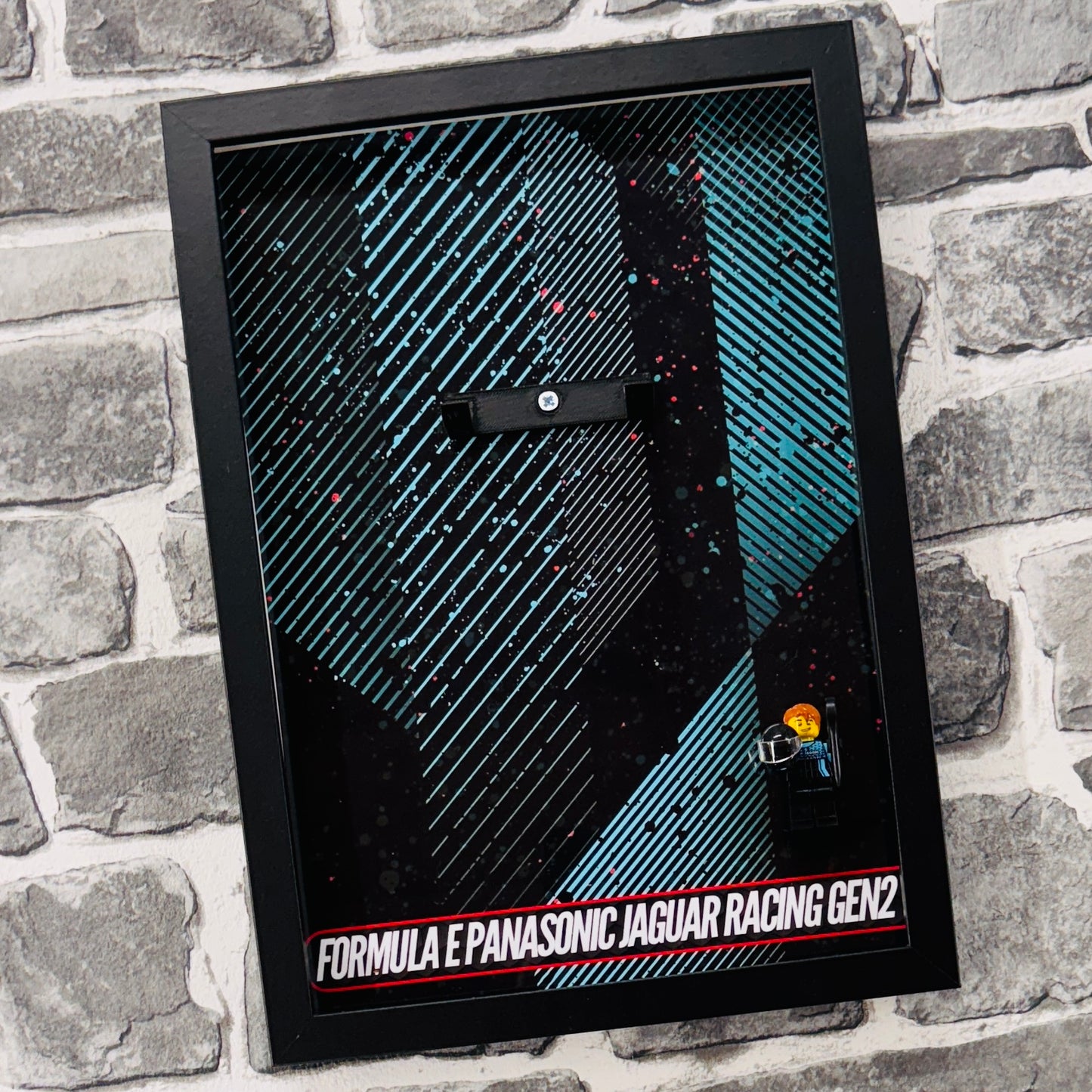 Display Wall Mount Frame for Lego ® Speed Champions Formula E Panasonic Jaguar Racing gen2