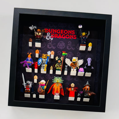 black display frame for lego dungeon and dragons minifigures 