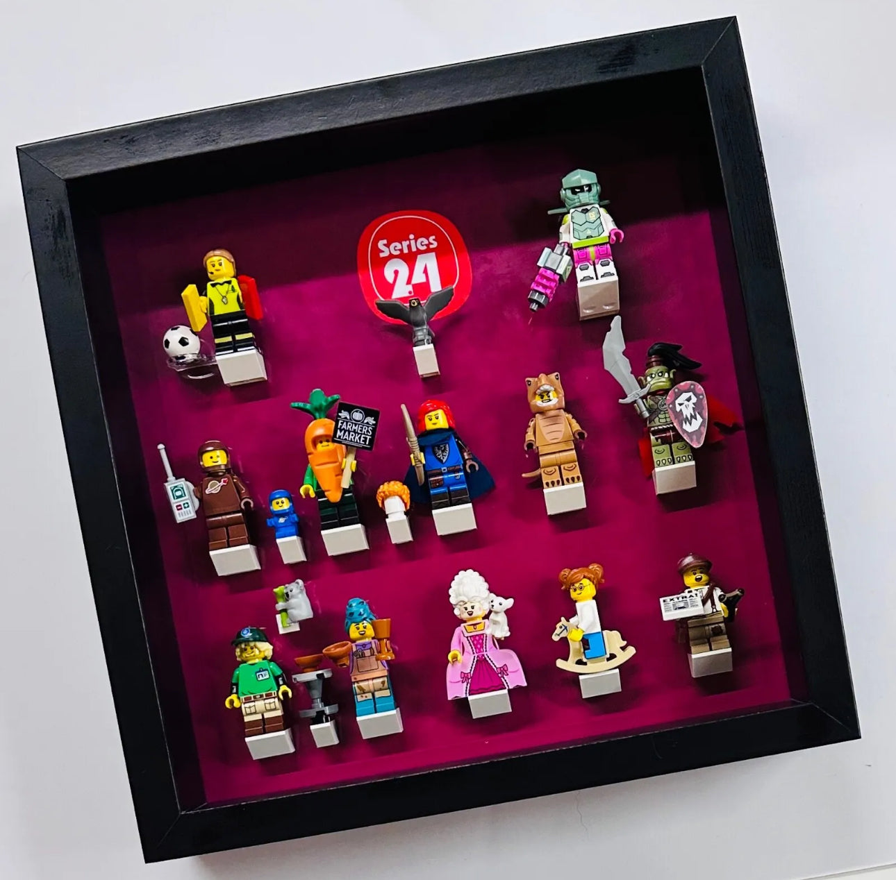 display frame case for lego series 24 minifigures 