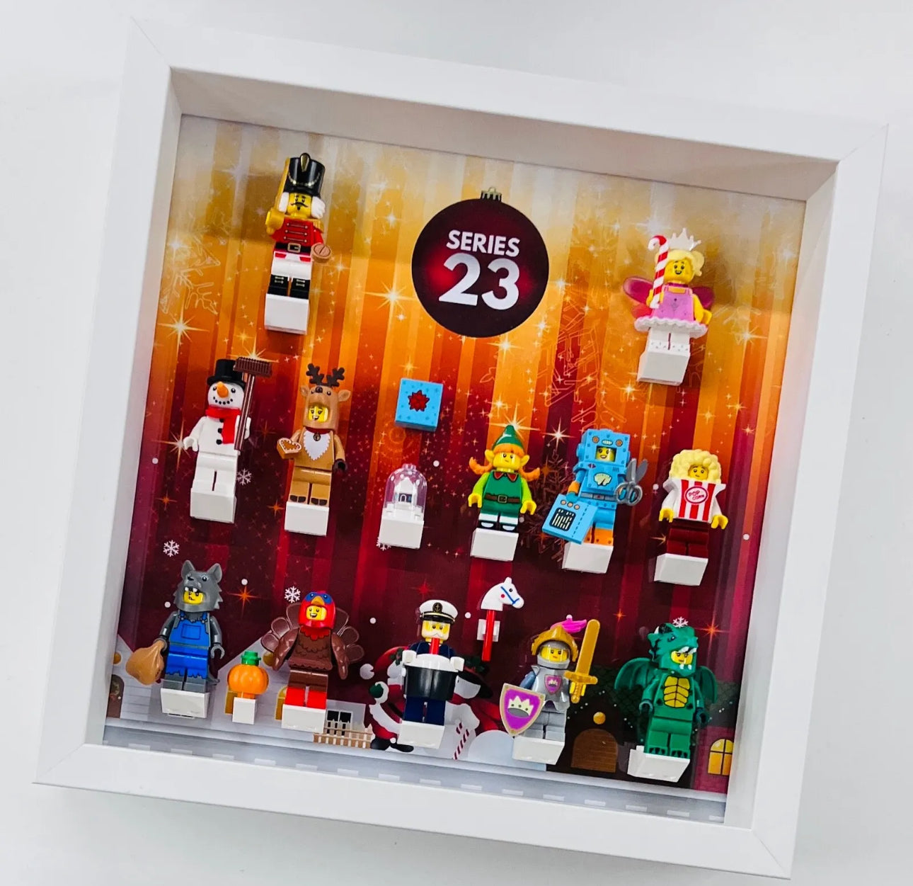 christmas minifigure series 23 display frame 