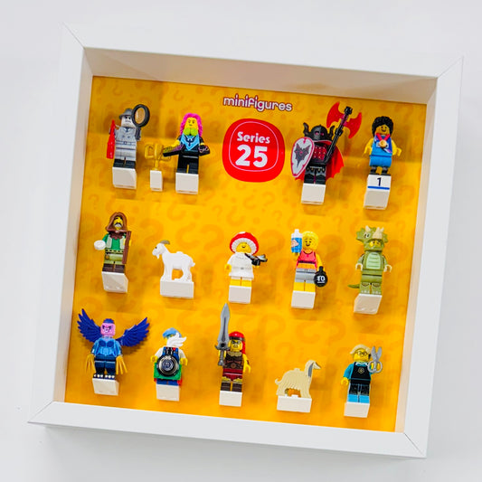 display frame Lego series 25 minifigures 