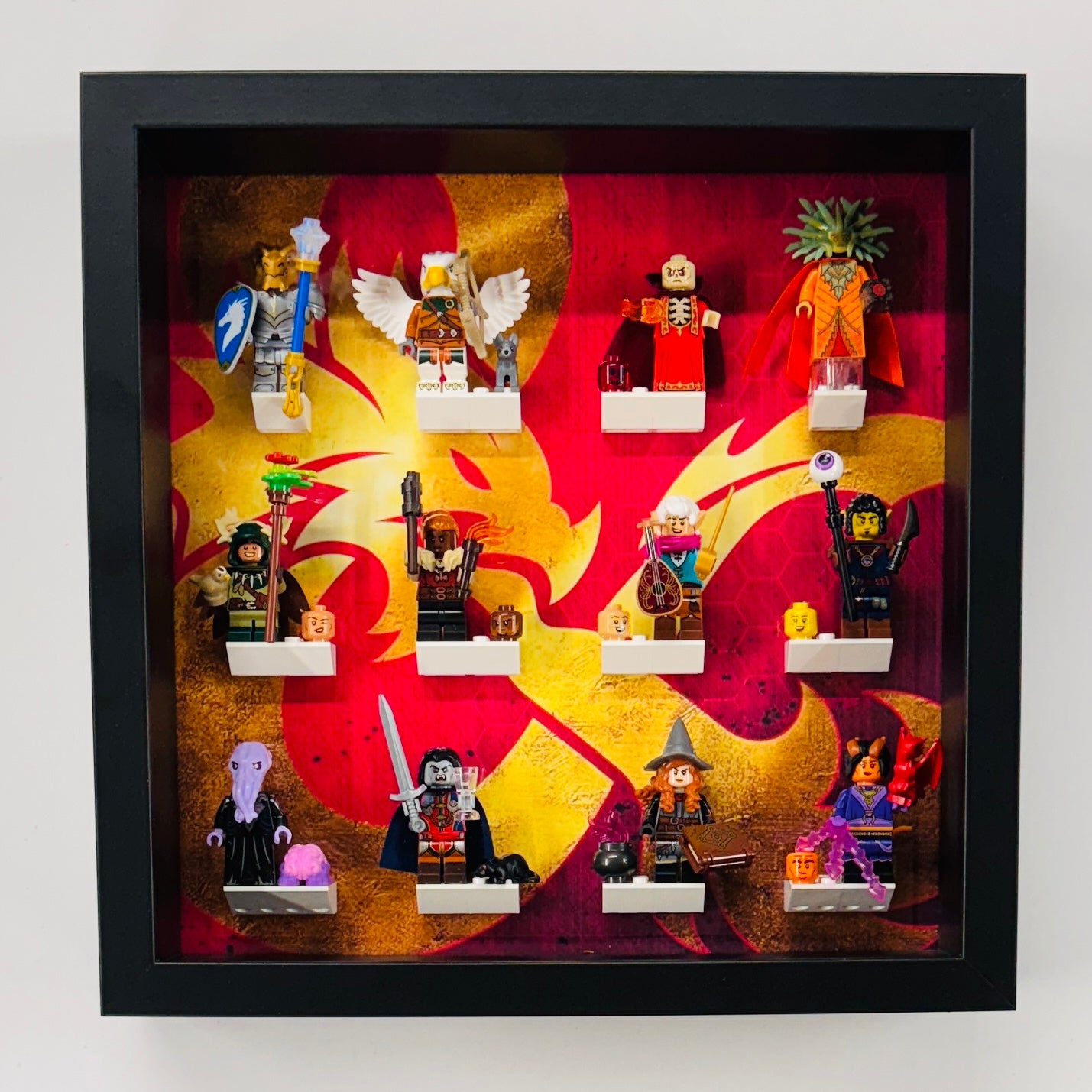 display case frame for ego dungeon and dragons minifigures 