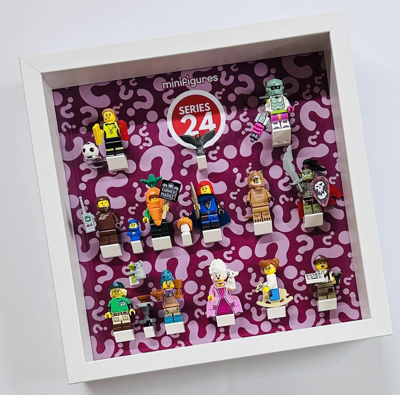 Display case for lego series 24 minifigures 