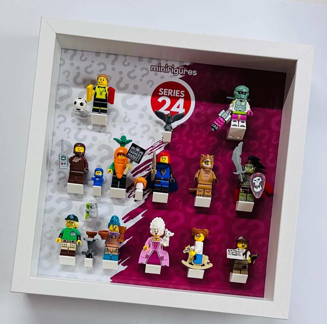 minifigure display frame for lego series 24 