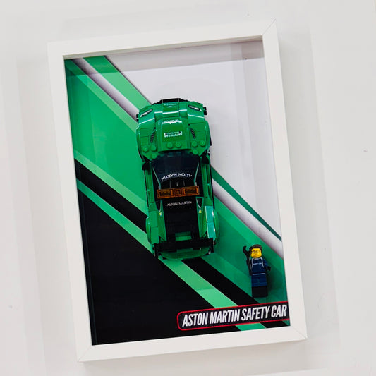 lego wall mount frame for lego speed champion Aston Martin safety car