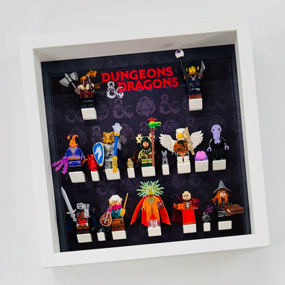 display frame white for lego dungeon dragons minifigures 