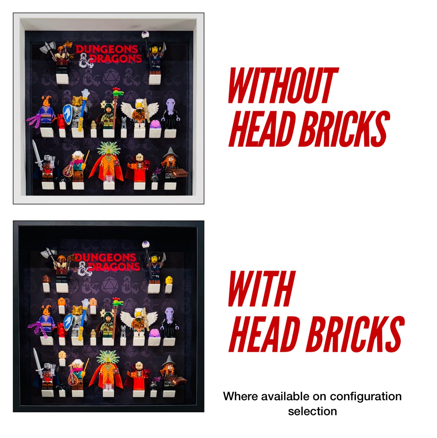 dungeons and dragons lego minifigures head frame