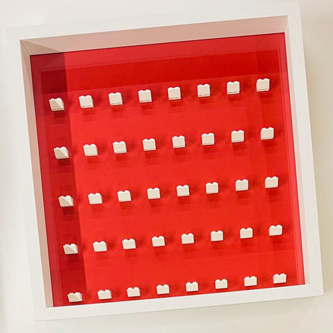 Display Frame Case For General Lego Minifigures  No Figures 37cm Red