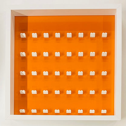 Display Frame Case For General Lego Minifigures  No Figures 37cm Orange