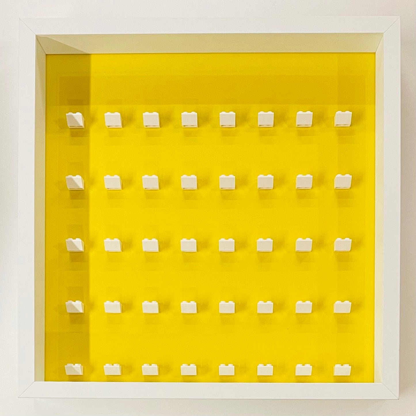 Display Frame Case For General Lego Minifigures  No Figures 37cm Yellow