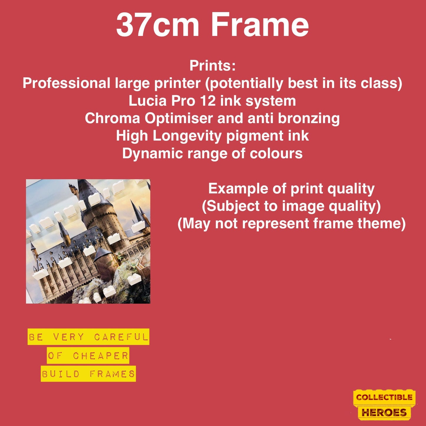 Display Frame Case For General Lego Minifigures  No Figures 37cm Blue