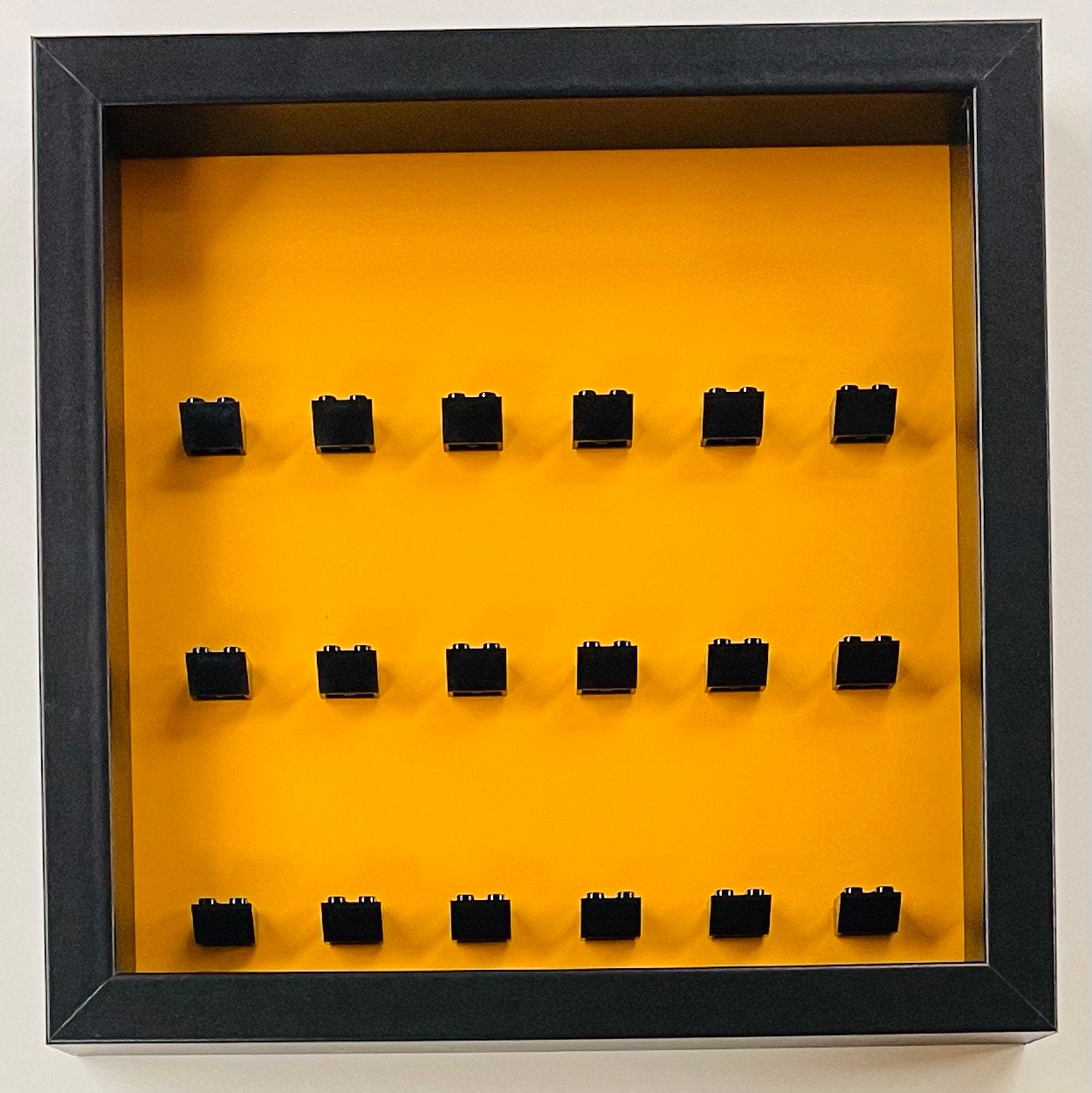 Display Frame Case For Lego General Minifigures  27CM No Figures Coloured Backgrounds Light Orange