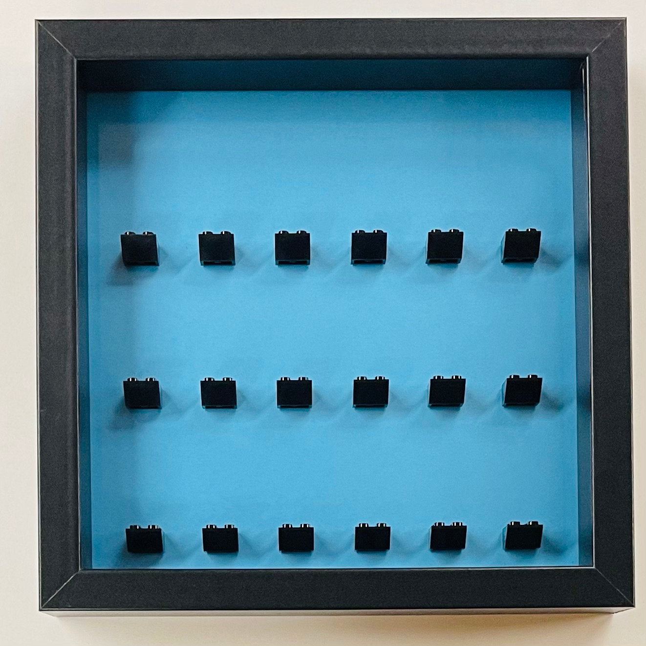 Display Frame Case For Lego General Minifigures  27CM No Figures Coloured Backgrounds Light Blue