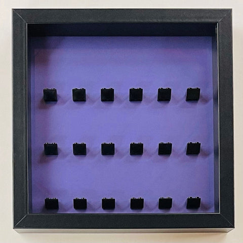 Display frame case for Lego General  Minifigures 25CM No Figures Coloured backgrounds Purple