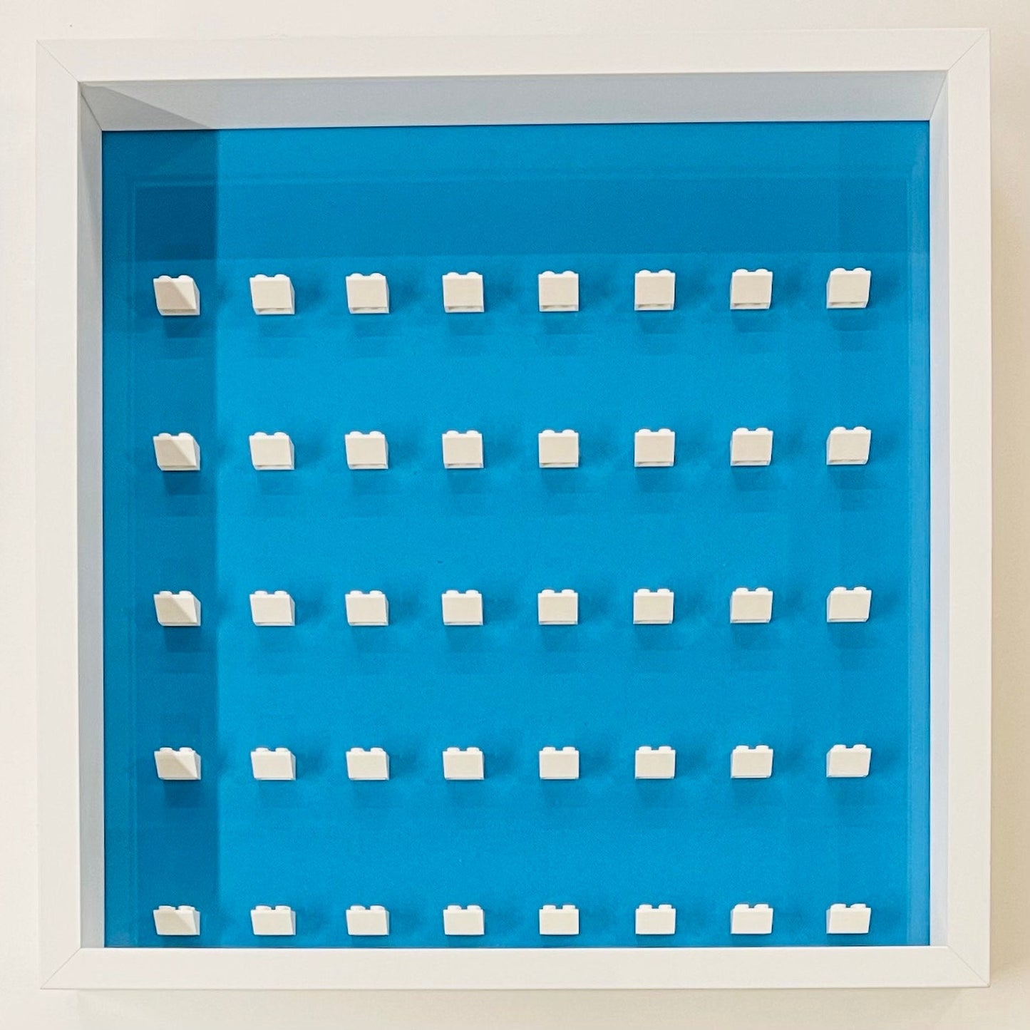 Display Frame Case For General Lego Minifigures  No Figures 37cm Blue