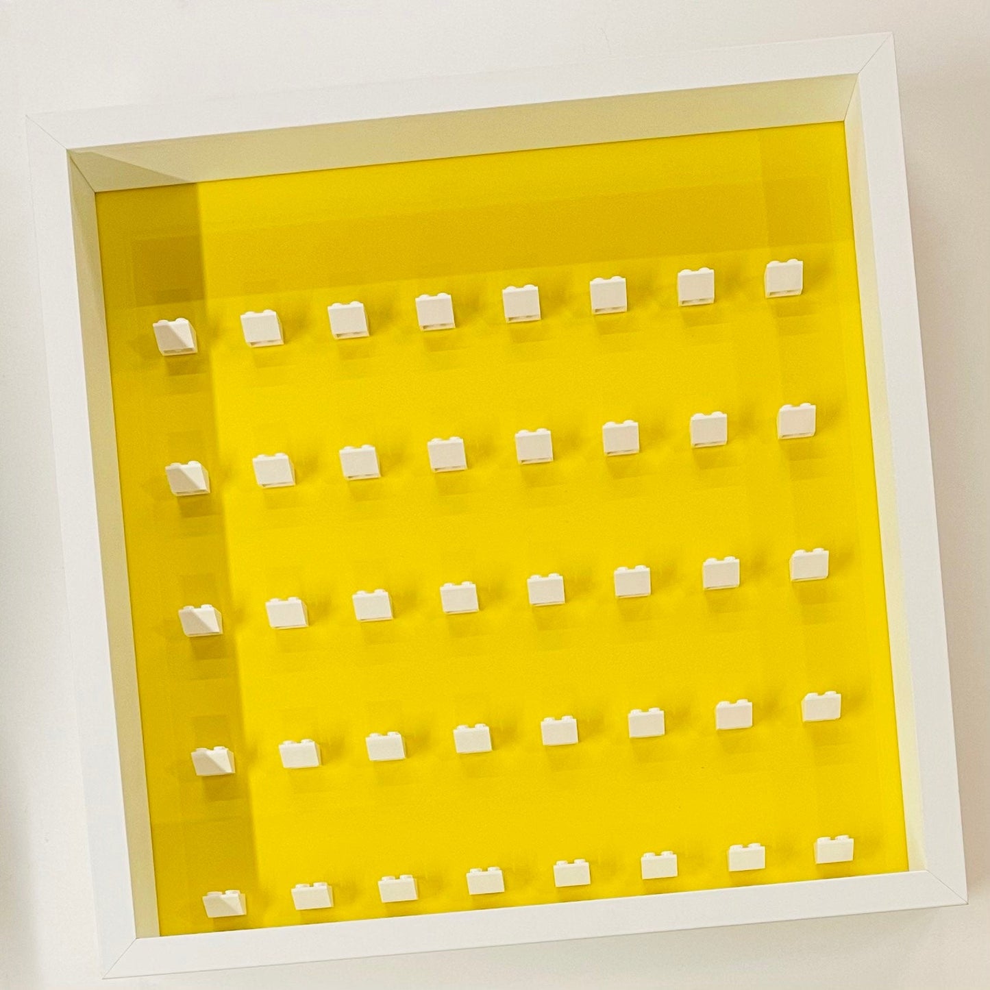 Display Frame Case For General Lego Minifigures  No Figures 37cm Yellow