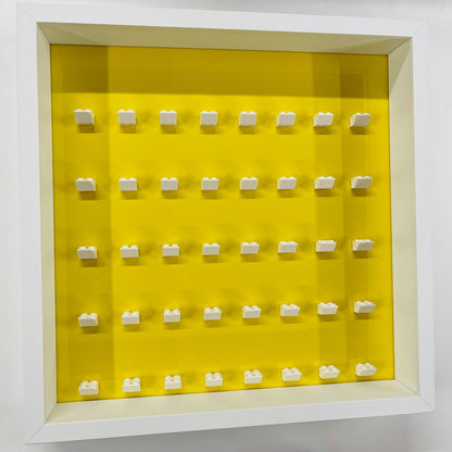 Display Frame Case For General Lego Minifigures  No Figures 37cm Yellow